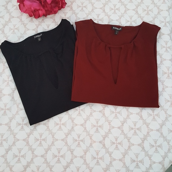 Express Tops - BUNDLE! Express Deep V XL keyhole tank tops